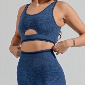 NWOT Buffbunny Large BBL Seamless Sports Bra in Baked Blue
